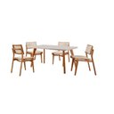 Ver imagem 2 de Conjunto de Mesa de Jantar Maia Tampo com Vidro Laqueado 120cm 4 Cadeiras Eloá