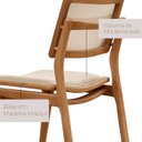 Ver imagem 5 de Conjunto de Mesa de Jantar Maia Tampo com Vidro Laqueado 120cm 4 Cadeiras Eloá