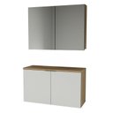 Ver imagem 2 de Conjunto de Banheiro 110cm x 145cm Nature Marrom/Carvalho/Branco