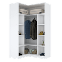 Ver imagem 1 de MÓDULO DE CANTO 2,00A (PARA CLOSET OU LOJA) M286.B MUNDI MOVEIS