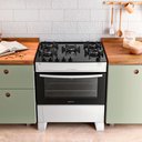 Ver imagem 7 de Fogão Atlas Mônaco Top Glass Piso 5 Bocas Mesa de Vidro Branco Bivolt 300000710