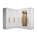 Ver imagem 2 de Modulo Canto com Puxador em MDF e Espelho Paris Branco