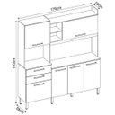 Ver imagem 4 de Cozinha Compacta Select com Balcão 6 Portas e 2 Gavetas Demóbile
