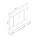 Ver imagem 2 de Painel Suspenso Frisado 182cm Aura 293 Madetec