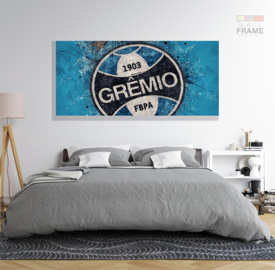 Quadro Mosaico 5 Peças Para Sala/Quarto Decoração Bolas de Futebol