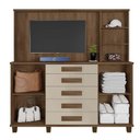 Ver imagem 3 de Cômoda com Painel Para TV 42 Polegadas Espelho 183cm Estrela RV Móveis Cinamomo/Off White