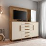 Cômoda com Painel Para TV 42 Polegadas Espelho 183cm Estrela RV Móveis Cinamomo/Off White - 2