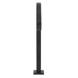 Torneira de Cuba Pia Mesa para Banheiro Lavatório Lavabo Slim Tube Quadrada Alta Preta 1/4 Metal - 3