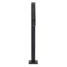 Torneira de Cuba Pia Mesa para Banheiro Lavatório Lavabo Slim Tube Quadrada Alta Preta 1/4 Metal - 3