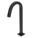 Ver imagem 2 de Torneira de Cuba Pia Mesa para Banheiro Lavatório Lavabo Slim Tube Quadrada Alta Preta 1/4 Metal