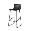 Ver imagem 2 de Conjunto 2 Banquetas Dubai Couro Sintético Base Aço Carbono com Encosto Preto C&m Decor