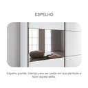 Ver imagem 4 de Guarda Roupa Brusque com Espelho 4 Gavetas Novo Horizonte Neve