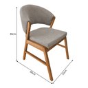 Ver imagem 6 de Kit 4 Cadeiras de Jantar Madeira Maciça Cerejeira Premium Débora Linho Bege