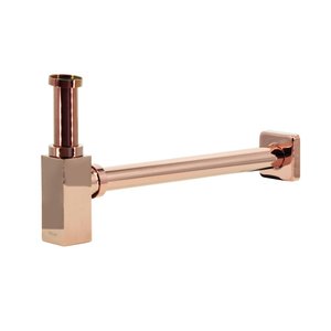 Sifão Quadrado para Lavatório Rose Gold Lux