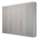 Ver imagem 5 de Guarda Roupa Casal 6 Portas São Carlos Branco - Leifer Móveis