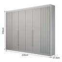 Ver imagem 3 de Guarda Roupa Casal 6 Portas São Carlos Branco - Leifer Móveis