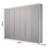 Guarda Roupa Casal 6 Portas São Carlos Branco - Leifer Móveis - 3