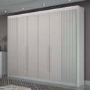 Ver imagem 1 de Guarda Roupa Casal 6 Portas São Carlos Branco - Leifer Móveis