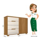 Ver imagem 3 de Cômoda para Quarto 4 Gavetas e 2 Portas Texas