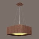 Ver imagem 4 de Lustre Pendente Madeira Arredondado 30x30cm - Imbuia
