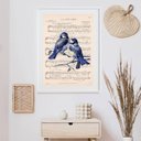 Ver imagem 1 de Quadro Decorativo Pássaros Partitura - 60x48cm:madeira Branca