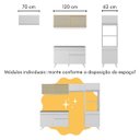 Ver imagem 5 de Armário de Cozinha Modulado com Bancada Americana Multimóveis Mp2209 Branco