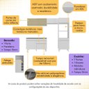 Ver imagem 2 de Armário de Cozinha Modulado com Bancada Americana Multimóveis Mp2209 Branco