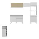 Ver imagem 6 de Armário de Cozinha Modulado com Bancada Americana Multimóveis Mp2209 Branco