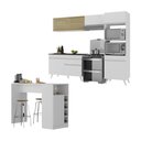 Ver imagem 1 de Armário de Cozinha Modulado com Bancada Americana Multimóveis Mp2209 Branco