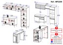 Ver imagem 3 de Armário de Cozinha Modulado com Bancada Americana Multimóveis Mp2209 Branco