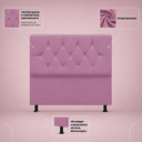 Ver imagem 2 de Cabeceira para Cama Box Estofada Solteirão 100 cm Suede Madri Rosa