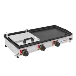 Chapeira Chapa A Gás Semiprofissional de Lanches porção 70x30 MAX PREMIUM Baixa Pressão com Prensa - 1