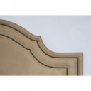Ver imagem 4 de Cabeceira King Luxo 193x60 Suede Bege Tachas Fumê