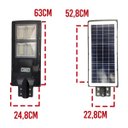 Ver imagem 5 de Luminaria Solar Poste 240W Kit Suporte Haster Fixar Parede Holofote lUZ Led Energia Refletor Sensor 
