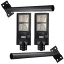 Ver imagem 1 de Luminaria Solar Poste 240W Kit Suporte Haster Fixar Parede Holofote lUZ Led Energia Refletor Sensor 
