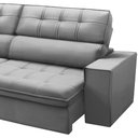 Ver imagem 6 de Sofá 3 Lugares Retrátil Reclinável Chaise Esquerdo 243cm Solin F04 Veludo Cinza - Lyam Decor