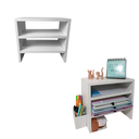 Ver imagem 1 de Escaninho Organizador Mesa Escritório 100%mdf Branco Montado