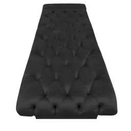 Maca Reta Mesa Estética Estofada Capitonê para Salão Design Sobrancelha Veludo Preto - 3
