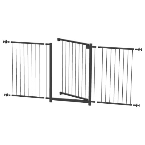 Grade Portão Pet Bebê Divisor Ambiente 70 a 150 Cm Preto