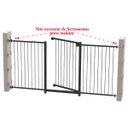 Ver imagem 5 de Grade Portão Pet Bebê Divisor Ambiente 70 a 150 Cm Preto