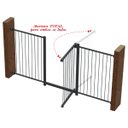 Ver imagem 4 de Grade Portão Pet Bebê Divisor Ambiente 70 a 150 Cm Preto