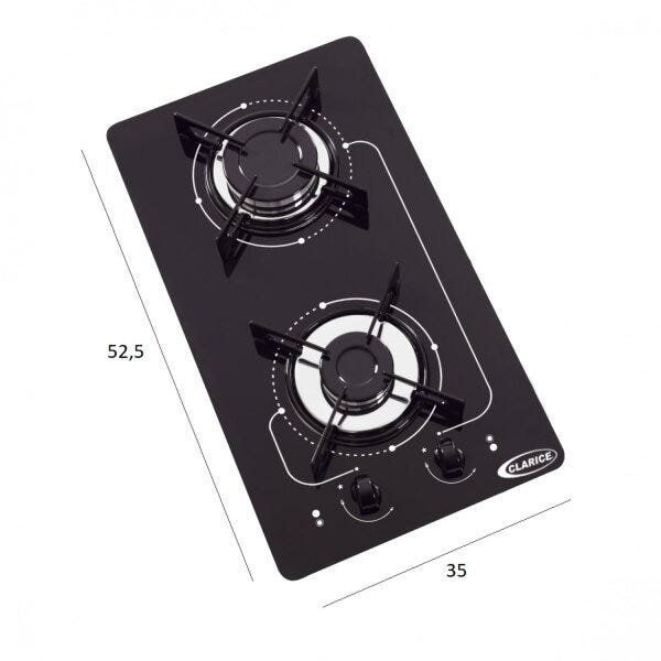 Cooktop 2 Bocas à Gás Clarice Eletrodomésticos - 2