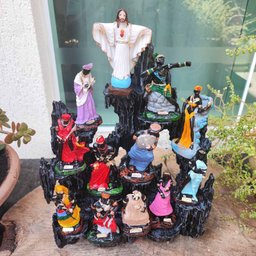 Altar Congá com 12 Orixás de 10 Cm Umbanda Cinza - 8