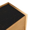 Ver imagem 4 de Cômoda 6 Gavetas C/ Puxador Orgânico e Pés em Metal 100% Mdf Cor:carvalho Mel com Reali