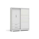 Ver imagem 1 de Guarda Roupa Solteiro 3 Portas (1 de Correr) e 2 Gavetas C533 Branco - Kappesberg