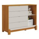 Ver imagem 5 de Berço Americano Lótus Liso Areia Savana com Cômoda Sapateira Lótus Liso Areia Savana e Colchão Gazin