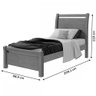 Cama de Solteiro Reali Amêndoa Clean - Móveis Lopas - 3