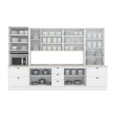 Ver imagem 7 de Cozinha Modulada Completa com Cristaleira 343cm 6 Peças 13 Portas 7 Gavetas Americana Henn