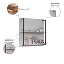 Ver imagem 3 de Painel Organizador com 2 Prateleiras Clara Branco Maderatto Móveis