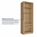 Ver imagem 6 de Cristaleira 2 Portas Vidro Reflecta Infinito 82cm com Rodapé 100% MDF Canto Curvo